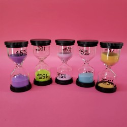 15 Dakikalık Sarı Renk Kum Saati, nostaljik oyuncak, dekoratif ahşap, özel tasarım, kaliteli hediyelik