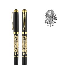 685-R  Kabartma Figürlü Metal Roller Kalem