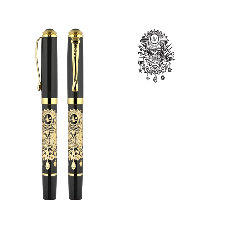 685-R  Kabartma Figürlü Metal Roller Kalem