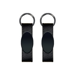 2403  Çift Taraflı Metal Suni̇ Deri̇ Anahtarlık