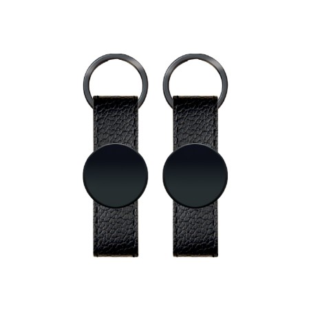 2405  Çift Taraflı Metal Suni̇ Deri̇ Anahtarlık