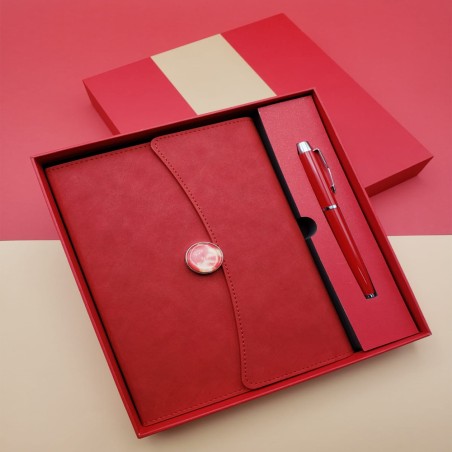 Toptan Çizgili Defter Ve Metal Kalem Seti