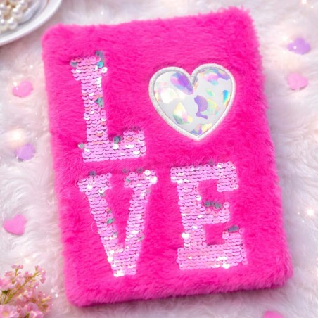 Toptan Love Tasarımlı Peluş Defter