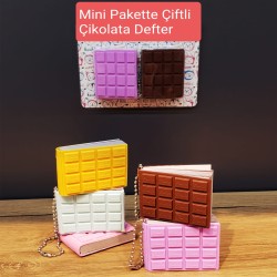Toptan Mini Çiftli Çikolata Not Defteri