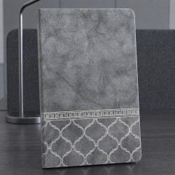 Toptan Desenli Gri Deri Defter