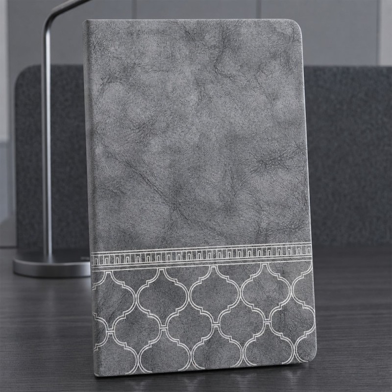 Toptan Desenli Gri Deri Defter
