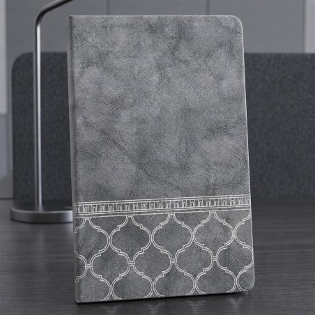 Toptan Desenli Gri Deri Defter