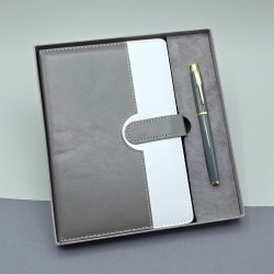 Toptan Kutulu Deri Defter Roller Kalem Set