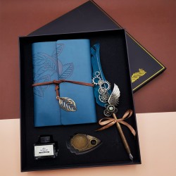 Toptan Kaligrafi Kalem Ve Vintage Tasarım Deri Defter