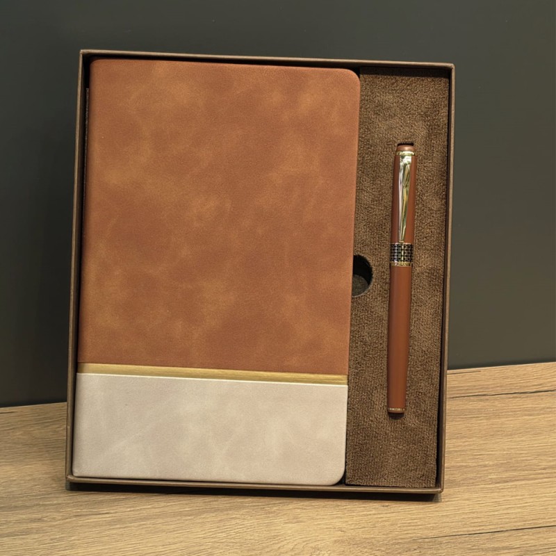 Toptan Soft Deri Defter Ve Roller Kalem Seti