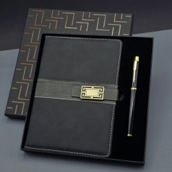 Toptan Siyah Tokalı Tarihsiz Ajanda Defter Kalem Set