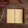 Toptan Lacivert Deri Yaprak Desenli Defter