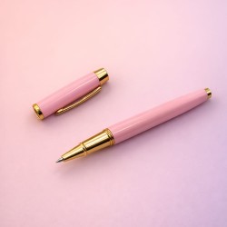 Toptan Premium Pembe Metal Roller Kalem