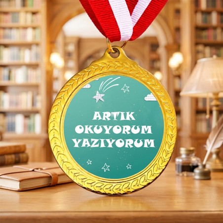 Kişiye Özel Artık Okuyorum Madalyası | Okuma Bayramı