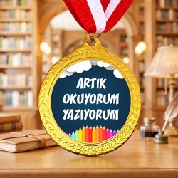 Kişiye Özel Artık Okuyorum Madalyası | Okuma Bayramı