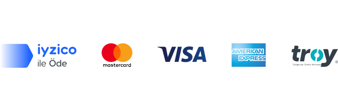 Güvenli Ödeme Seçenekleri (İyzico 3D Secure / Visa / Mastercard / Troy)